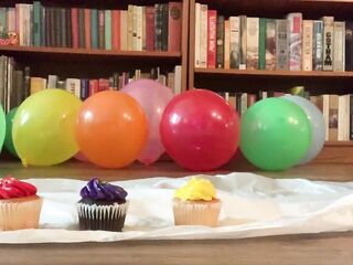 Birthday Cupcake Food Stepping/Crushing in Socks