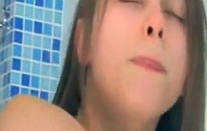 Busty girl banged in a bathroom