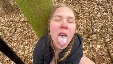 Sex date in the forest - tied up and fucked!