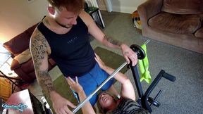 cheating wife 💫 gets sticky creampie from young personal trainer - hub comes home to clean-up