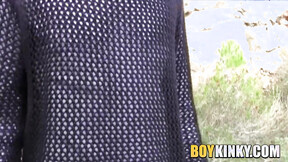 Horny Cameron James sucked cock before getting his tight butthole screwed hard by