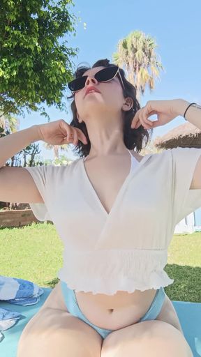 Summertime sunbathing
