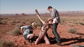 ”Deviant couple torment babe in desert”