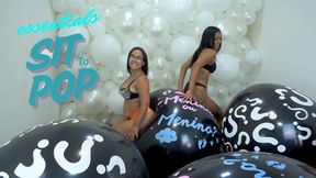 Julie and Gabriella Go All In With Giant Sit to Pop Fun