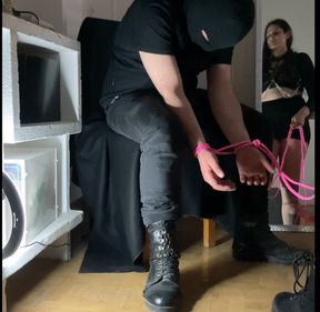 Humiliation session with my sub - Behind the scenes