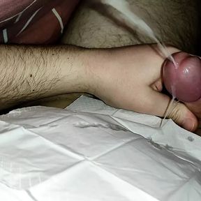 handjob and big cumshot