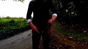 Crossdresser Kellycd2022 Enjoying An Afternoon Car Ride Outdoor Masturbating Big Cumshot In Heels And Pantyhose Stocking