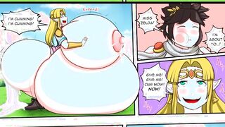Zelda Milky Titted Growth - Expansion animated comic