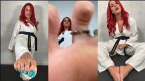 Karate Queen POV – Ball Busting Domination