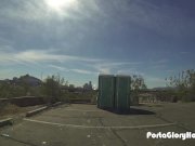 Porta Gloryhole boyish blonde sucks strangers