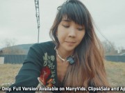 Risky Outdoor Masturbation in Front Of Train