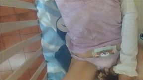 b. girl loves her tasty pacifier