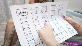 ALISA and SARAH - Fun new board game with their old slave! (4K)