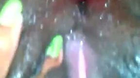 I fingered soaking wet pussy of dark skinned lesbian chick