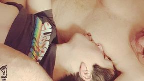Mature Daddy Lets Latino Boy Suck on Nipples