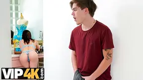 Stepmom catches him jerking off and decides to teach the young bastard a proper lesson