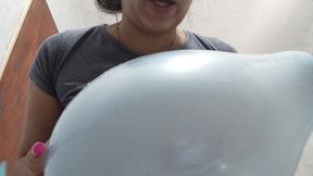 I inflated my balloon to spit it out