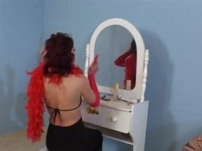 Elegant redhead loves to blow a cock and then get drilled on bed
