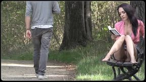 Bianca Helen pussy in public
