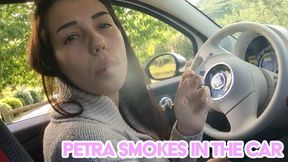 Petra smokes in the car - HD