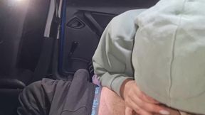 Wife gets face fucked in car by stranger while hubby watches