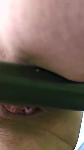 On the Bicycle Bouncing Boobs and Rubbing My Big Clit with Fun