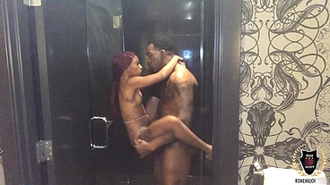 Mini Stallion & Rome Major Fuck As They Take The Hottest Shower!