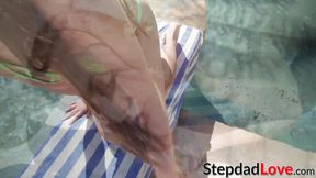 Stepdad pleasures daughter with tight butt&#x1F351; plug during intimate moment