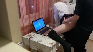 Blonde Stepsis Gets Distracted by Big Dick After School