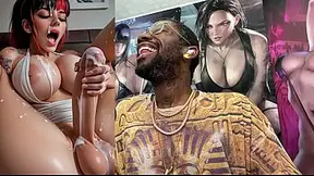 Transgender teen with big breasts and a large, hard cock gets behind-fucked