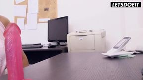 Big Tits MILF Blonde Secretary Fucks Young Interns - LETSDOEIT