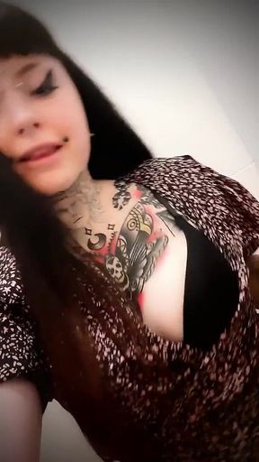 Naughty Pussy Play in Public Toilets