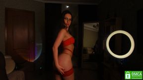 undress to underwear, icecube and hidden pussyplay
