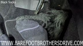 NYC FEET DRIVES IN SOCKS OVER THE PEDAL VIEW