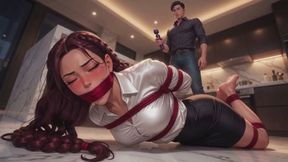Bondage Stories #123B: Confession of Crimson Rope Surrender (Animated)