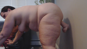 BBW Dildo Wall Fuck