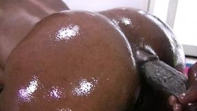 The big ass of a black slut is about to be pretty banged!