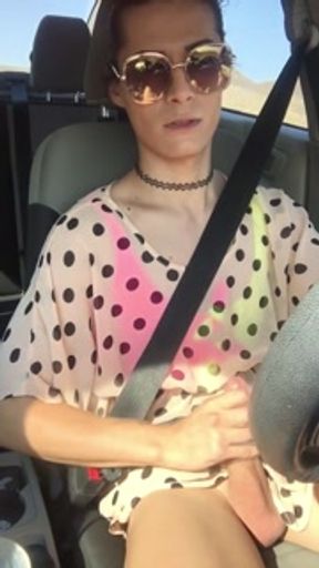 Trans driving JO, fun at the lake, bust a load in car.