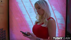 TUSHYRAW Naughty Blondie loves getting her asshole stretched