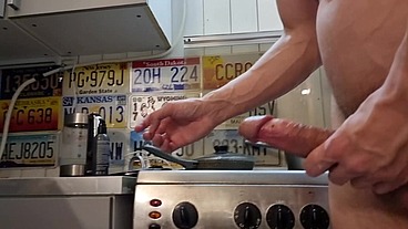 Horny hunk fucks young twink on a kitchen table