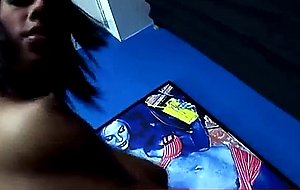 Shemale busty chick has couch fucking time