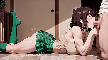 Adorable Black Haired Plaid Skirt Fantasy Multi Position Creampie Heaven