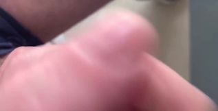Close up teasing the head of my uncut cock before cumming hard for you