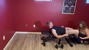 Ivy Andrews has her client work all his muscles