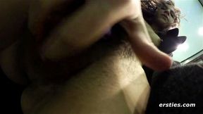 Ersties: Cute Magena Masturbates Her Hairy Pussy In An Elevator