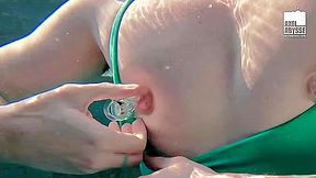 Kinky Axel Abysse Tears His Hole In Pool Solo Anal Torment