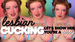 Lesbian Fuck your EX in front of you, Sissy Peg YOU in front of her!