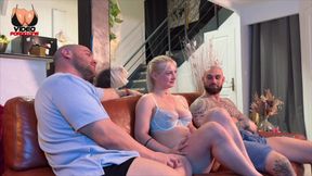 This Beautiful Naughty Girl with Big Gets by Her 2 Well-equipped Guys