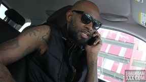 shaundam drives boober ride share to pick up alura jenson