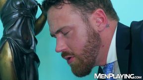Logan Moore rides his hot and sexy neighbor Alexander Muller
